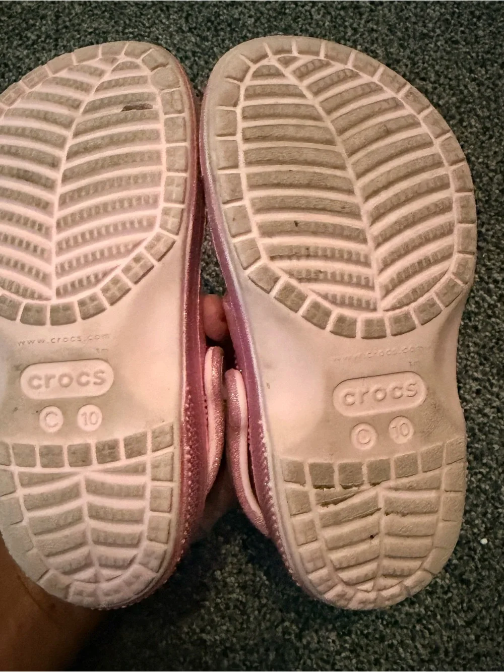 CROCS glittery pink